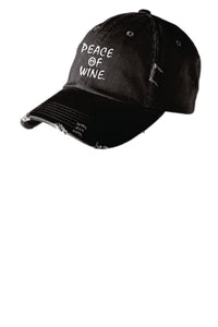Peace of Wine Logo Distressed Cap