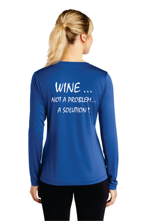 Wine Solution V-Neck Long Sleeve