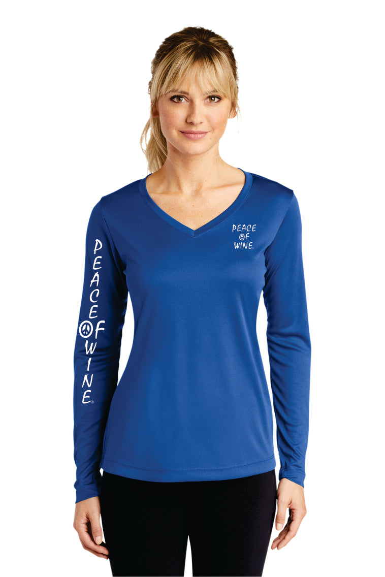 Wine Solution V-Neck Long Sleeve