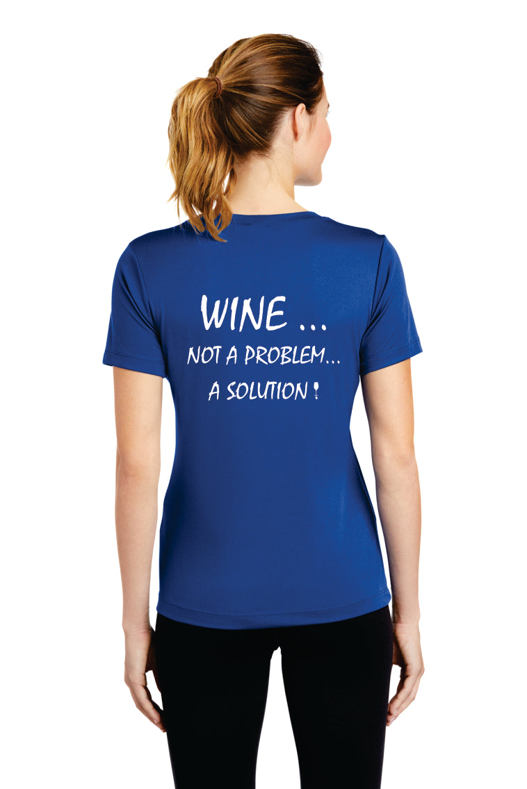 Wine Solution V-Neck Short Sleeve Tee